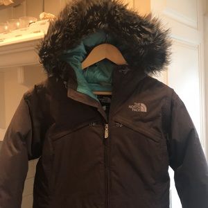 North face  winter coat with fur hood